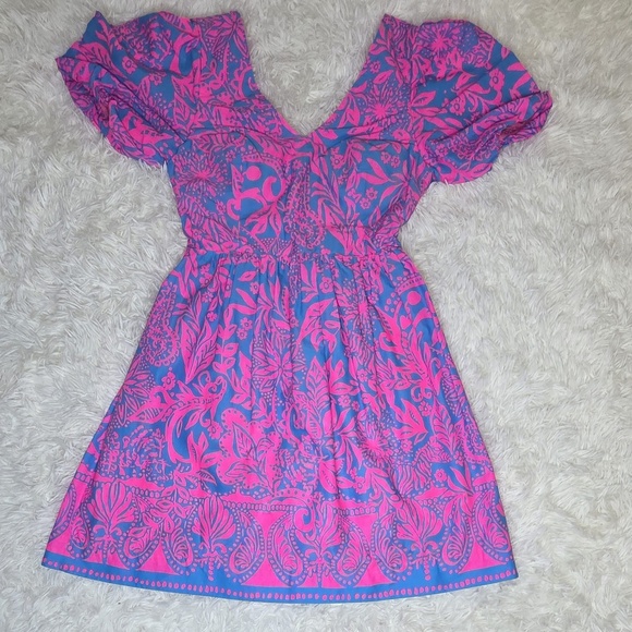 Lilly Pulitzer Suzie Short Sleeve Dress "Leaf An Impression"